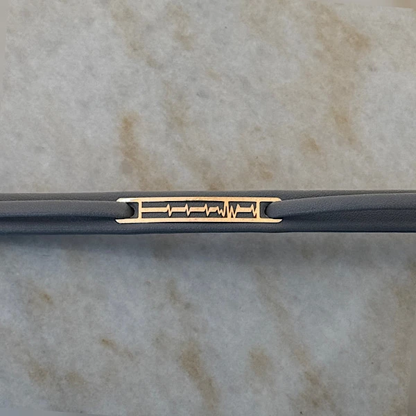 دستبند طلا چرم ضربان قلب